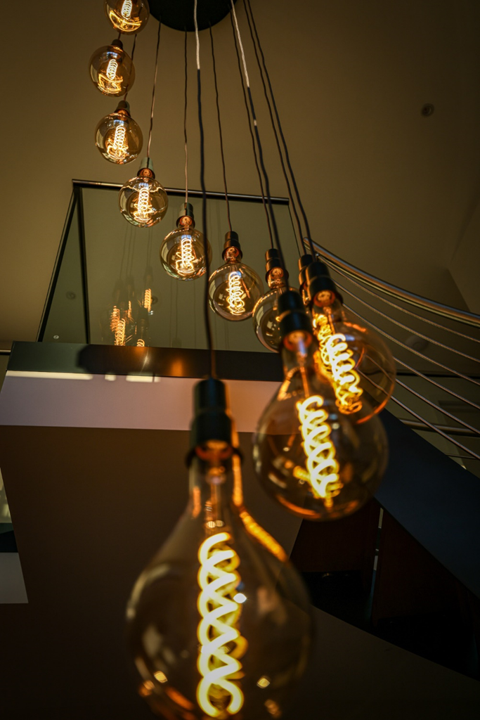 Modern lighting in a new build project. Modern lighting in a new build project.